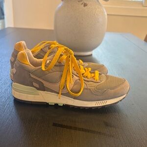 Saucony Gray and Yellow Athletic Shoes